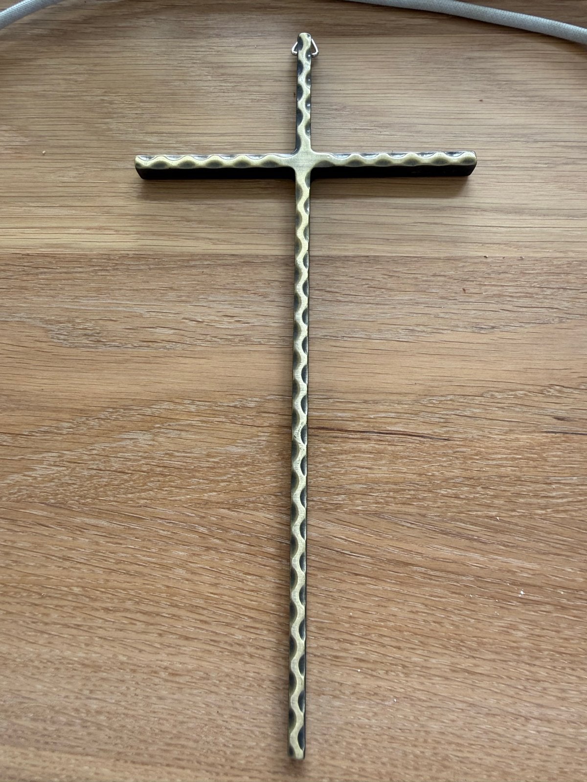 Decoratief Kruis - Goudkleurig Metaal, Ophalen of Verzenden