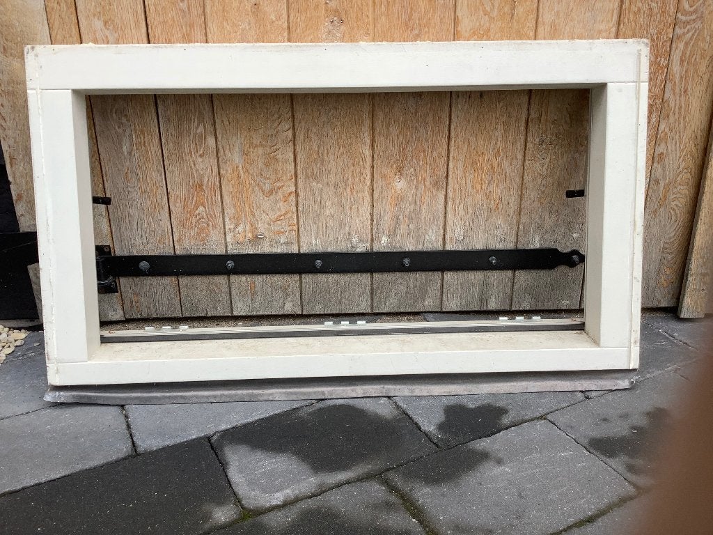 Hardhouten kozijn, Raamkozijn, Zo goed als nieuw, Minder dan 75 cm, Inclusief glas