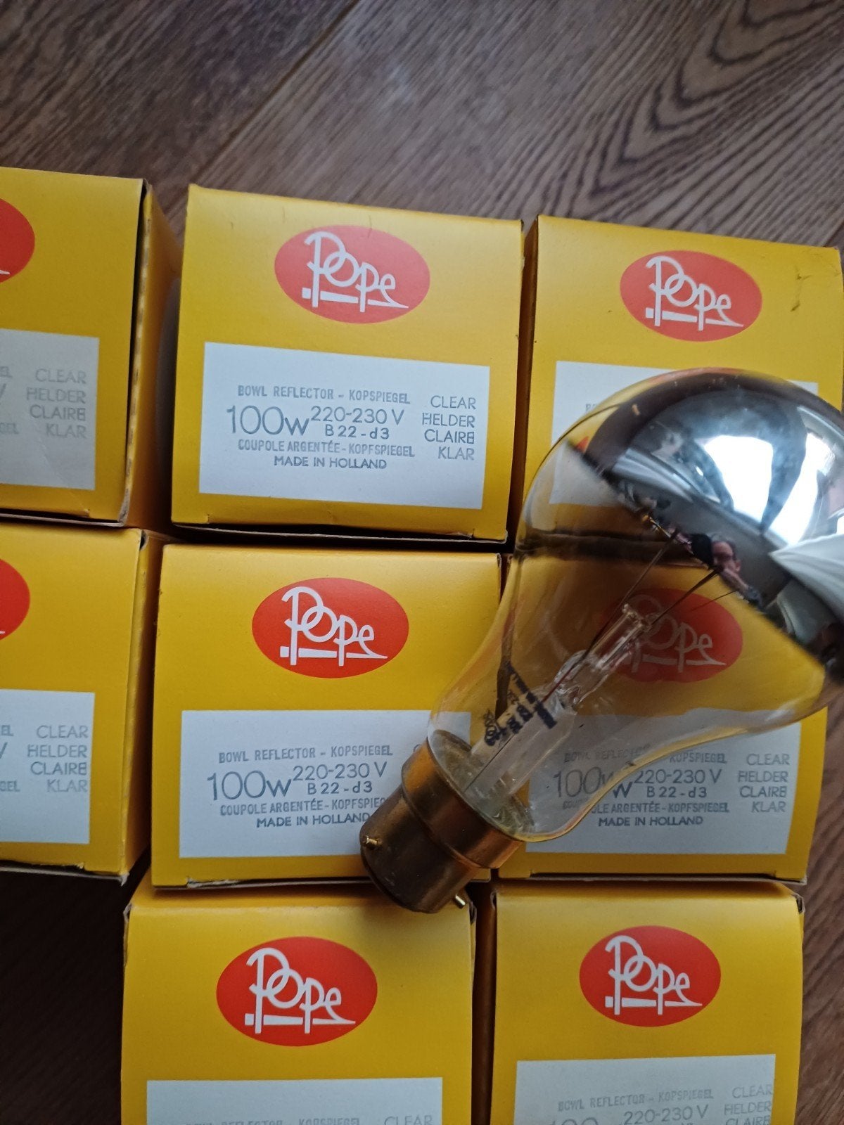 30x Pope gloeilampen kopspiegel B22 fitting, Gloeilamp, 60 watt of meer, Nieuw, Ophalen of Verzenden