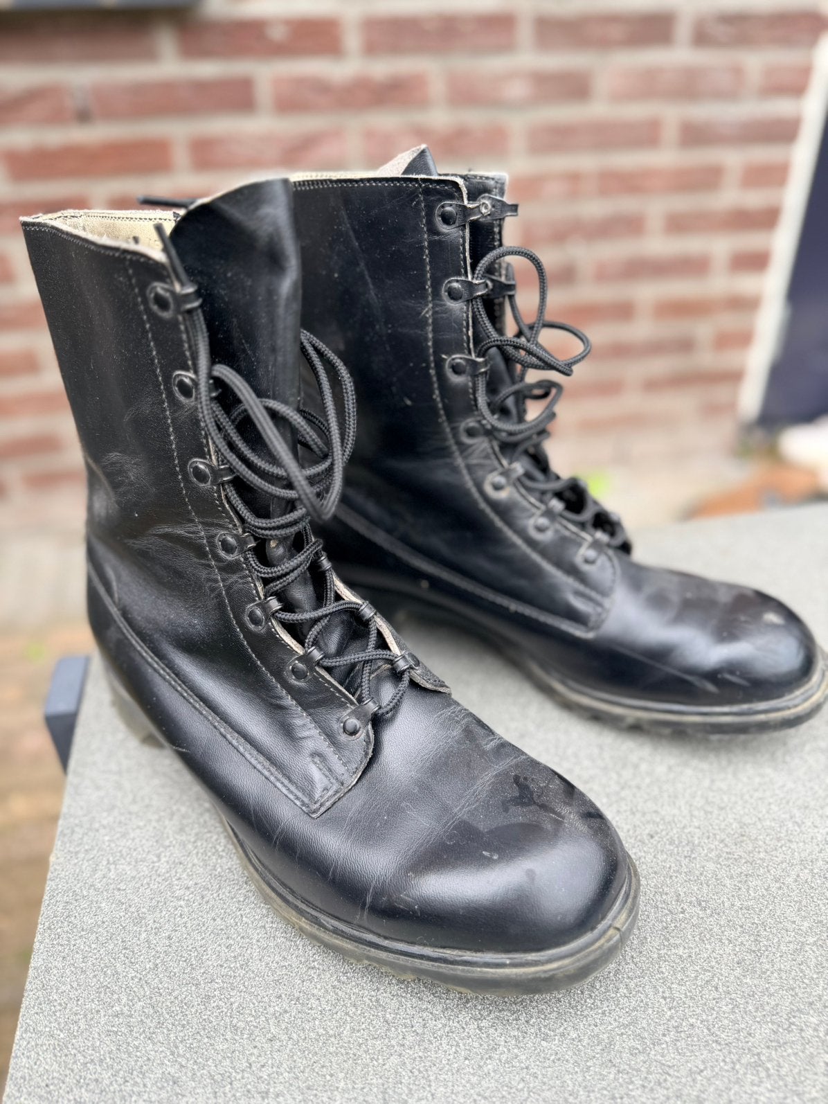 Zwarte legerkisten maat 45 M, Ophalen of Verzenden, Gedragen, Zwart, Boots