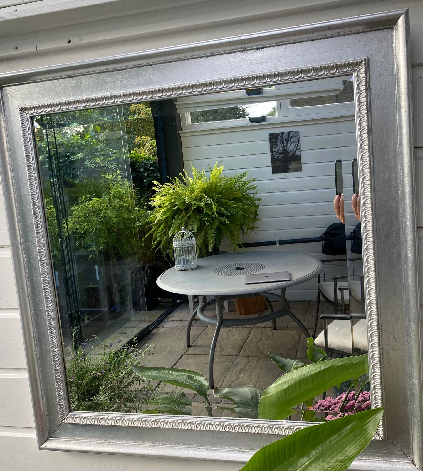 2x spiegel brocante, Ophalen, Zo goed als nieuw, Rechthoekig, Minder dan 100 cm