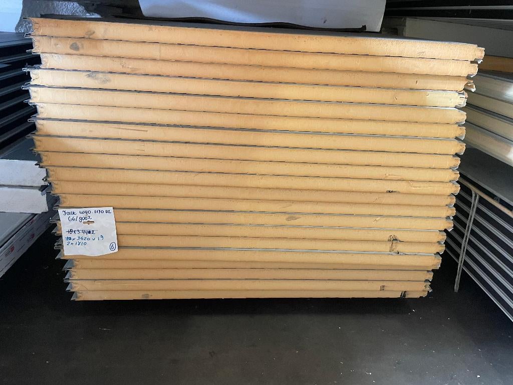 Sandwichpanelen – Gevelpanalen – 40 mm dik – Lengte: 3420 mm, Ophalen, Zo goed als nieuw, Overige materialen, 20 tot 50 mm