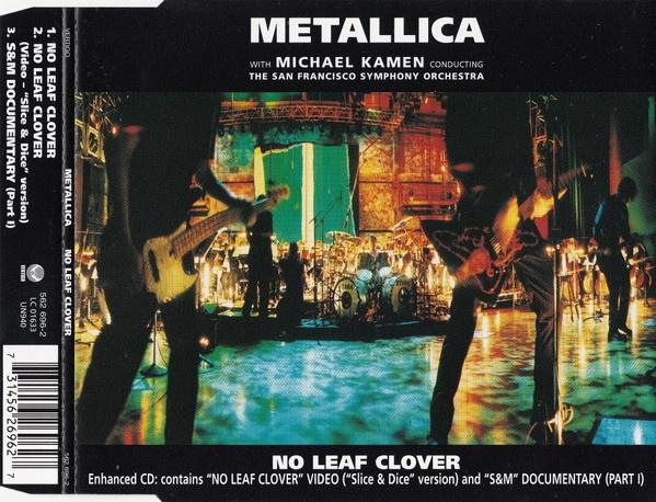 METALLICA CD SINGLE NO LEAF CLOVER + MICHAEL KAMEN, 6 singles of meer, Ophalen of Verzenden, Zo goed als nieuw, Pop