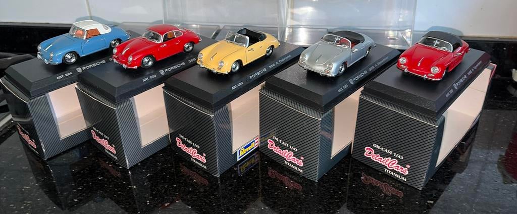 5x Porsche 356 Speedster & A modelauto 1:43, Hobby en Vrije tijd, Modelauto's | 1:43, Ophalen of Verzenden, Zo goed als nieuw