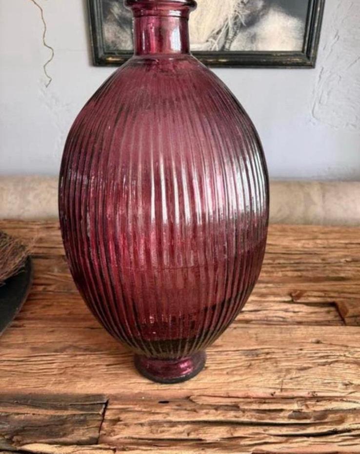 Mica Firenza mooie hele grote glazen vaas NIEUW, Ophalen of Verzenden, Nieuw, Glas, 50 tot 75 cm