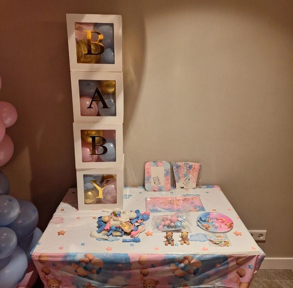 Gender reveal party versiering decoratie baby shower feest, Hobby en Vrije tijd, Feestartikelen | Verhuur, Nieuw, Geboorte of Huwelijk