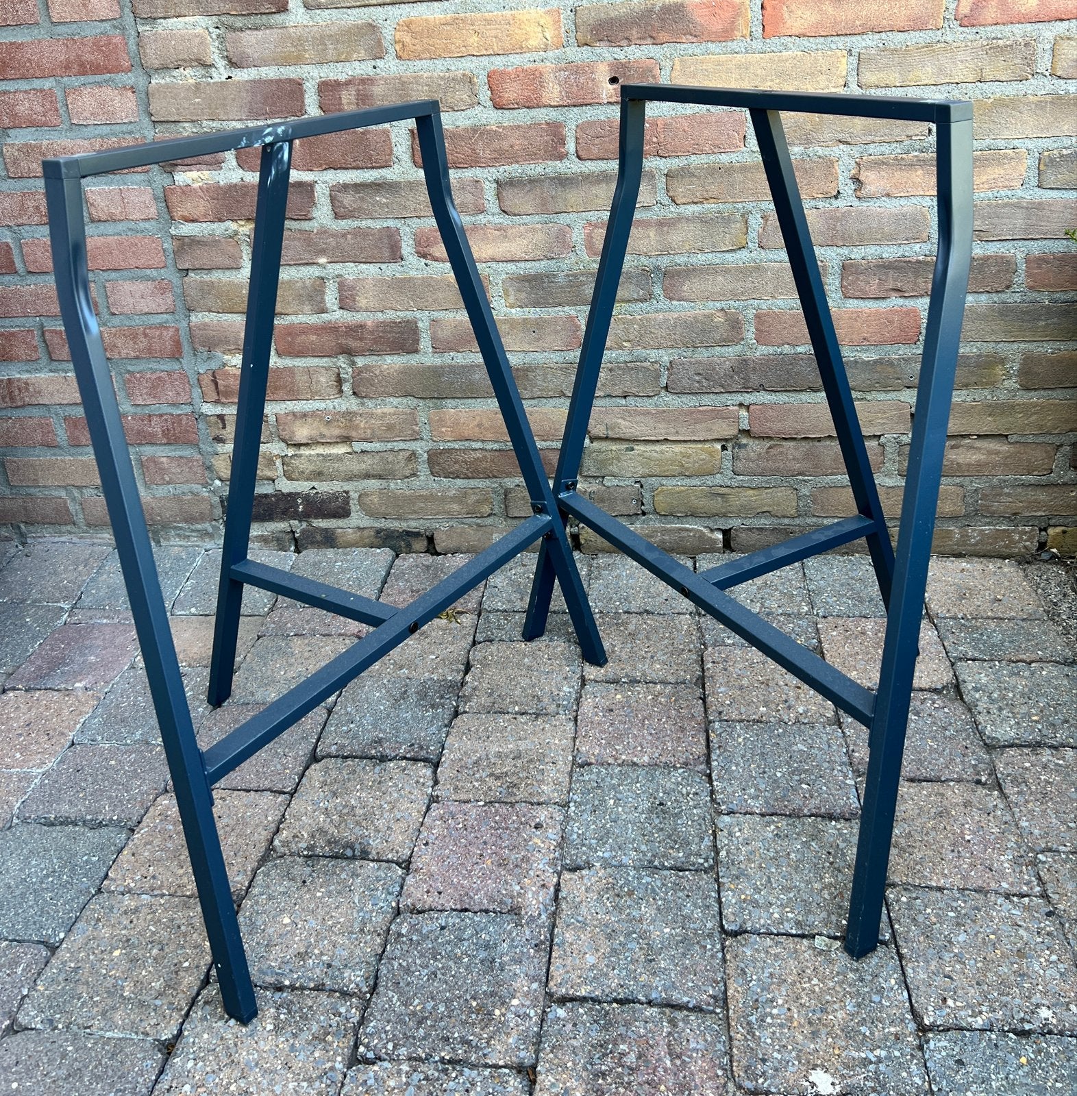 IKEA LERBERG Tafelpoten, Huis en Inrichting, Tafelonderdelen, Ophalen, Zo goed als nieuw, Metaal, Tafelpoot