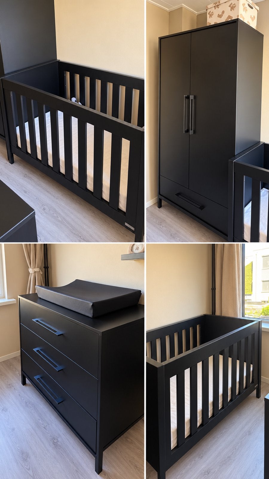 Baby kamer mat zwart, Kinderen en Baby's, Ophalen, Zo goed als nieuw, Jongetje of Meisje