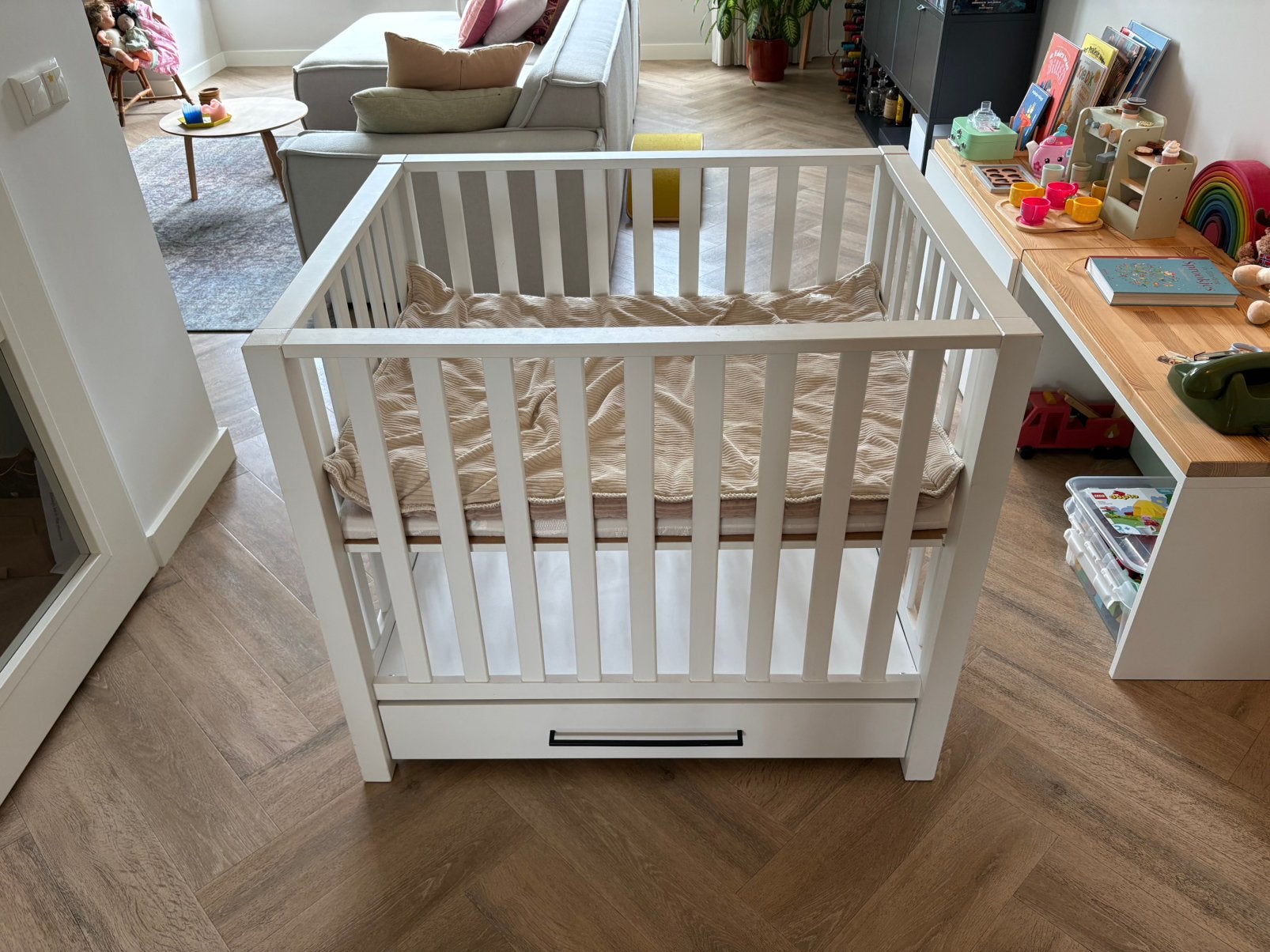 Kinderbox + matras + Koeka kleed, Ophalen, Zo goed als nieuw