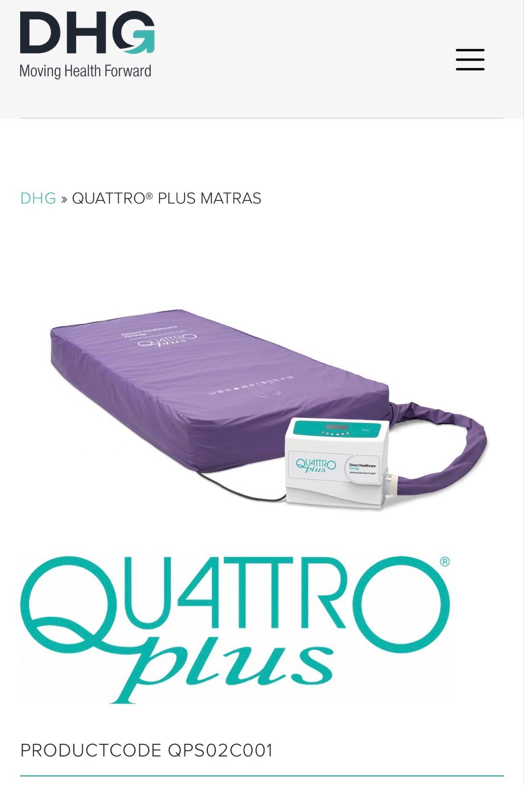 DHG Quattro Plus Matras - Anti-decubitus matras, 90 cm, Eenpersoons, Ophalen of Verzenden, Zo goed als nieuw