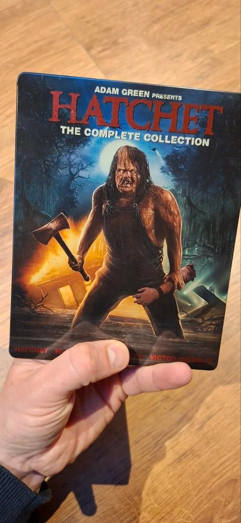 Hatchet 1-4 Steelbook  Dark Skies, Cd's en Dvd's, Blu-ray, Ophalen of Verzenden, Zo goed als nieuw, Boxset
