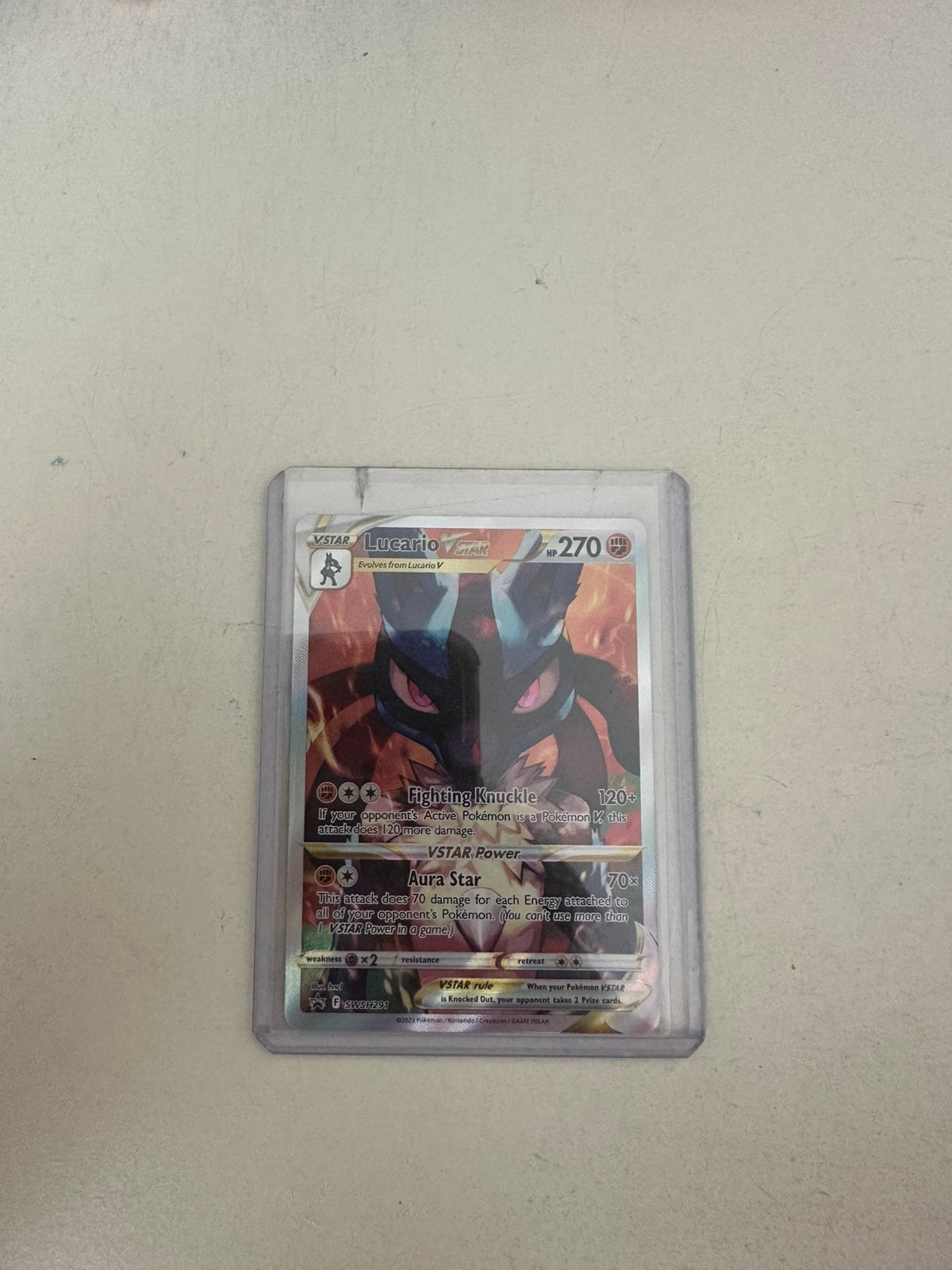Lucario Vstar SWSH291 promo - Crown Zenith, Ophalen of Verzenden, Zo goed als nieuw