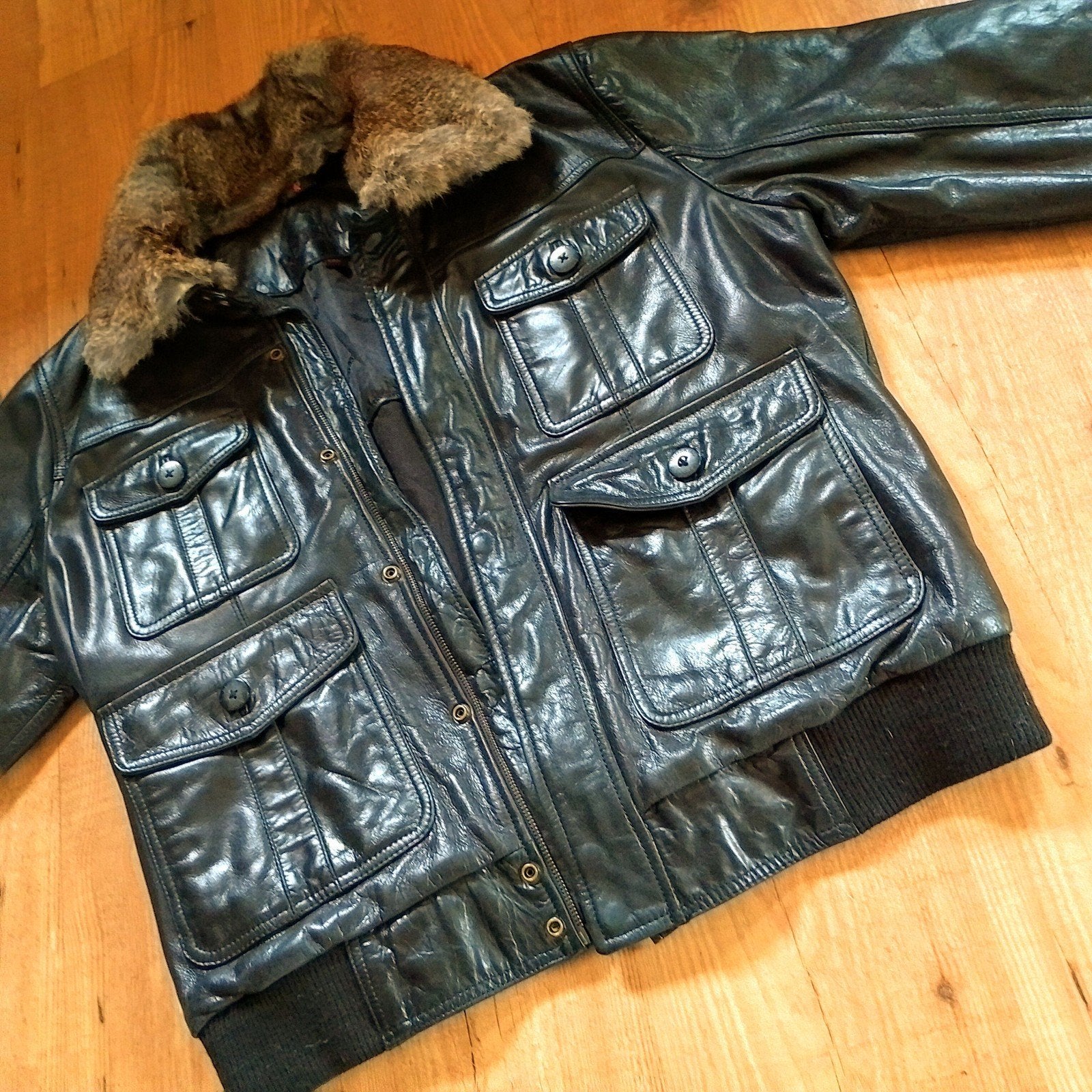 Supergaaf vintage leren Redskins piloten jack!, Kleding | Heren, Zwart, Maat 56/58 (XL), Ophalen of Verzenden, Zo goed als nieuw