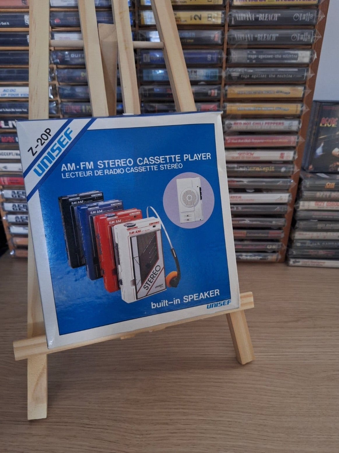 Unisef Z-20P AM/FM Stereo Cassette Player met ingebouwde spe, Audio, Tv en Foto, Walkmans, Discmans en Minidiscspelers, Ophalen of Verzenden