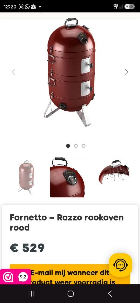Bbq  en smoker Fornetto Razzo 18, Ophalen of Verzenden, Nieuw, Fornetto, Met accessoires