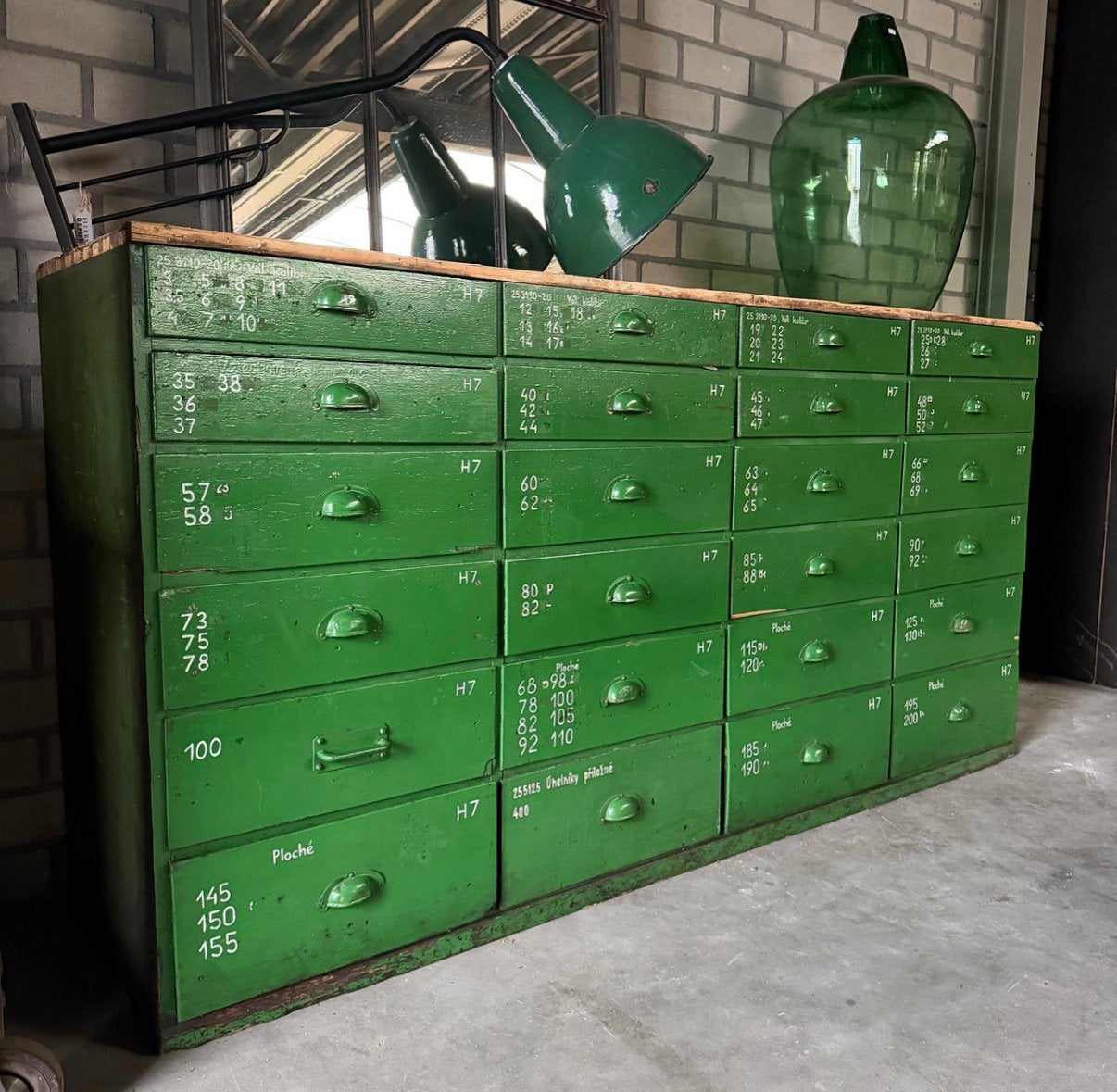 Oude ladekast, industrieel dressoir, industriële kast, Ophalen, Gebruikt, 25 tot 50 cm, Minder dan 100 cm