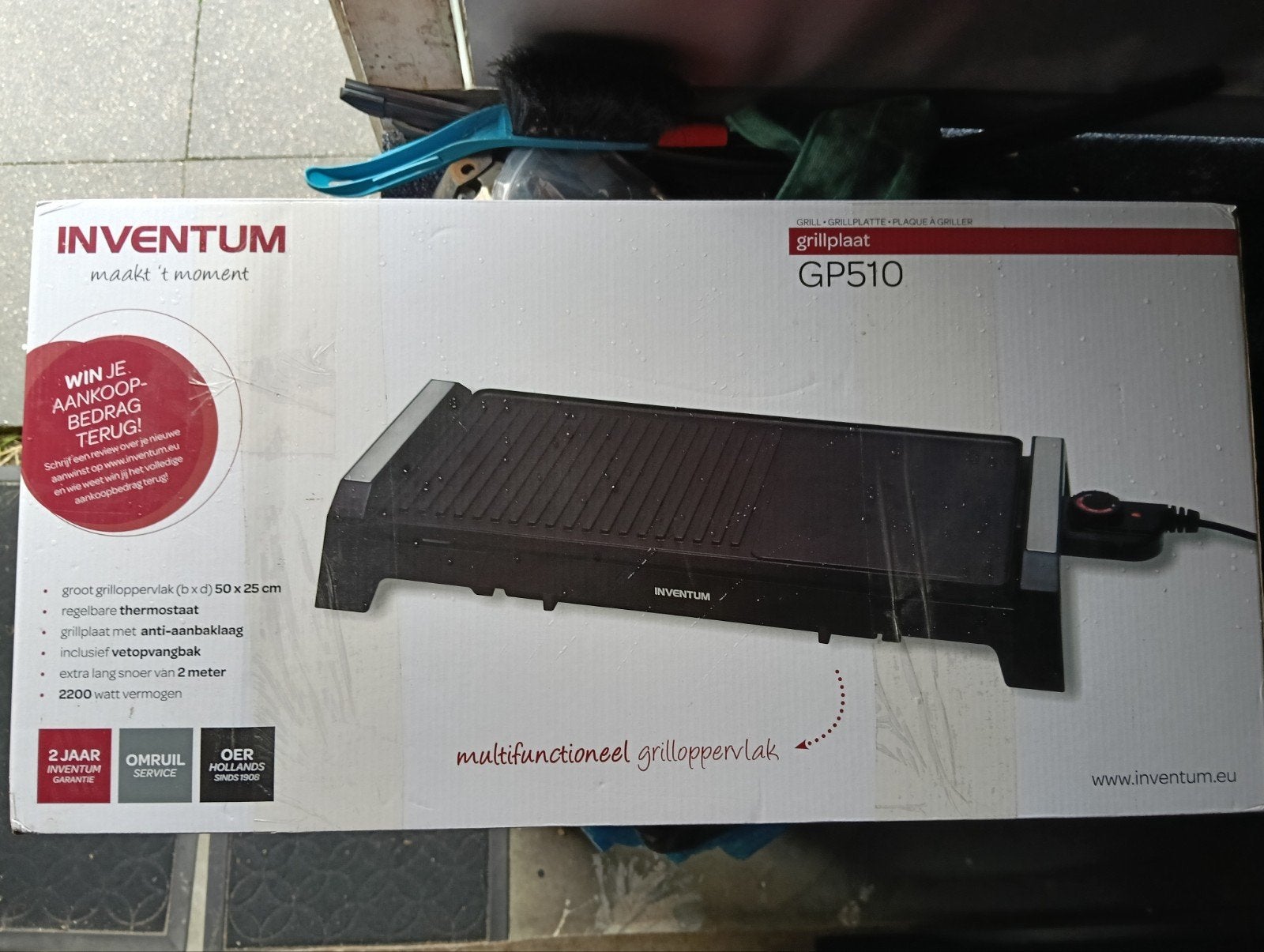 Inventum GP510 Grill, Ophalen, Nieuw, Tafelgrill