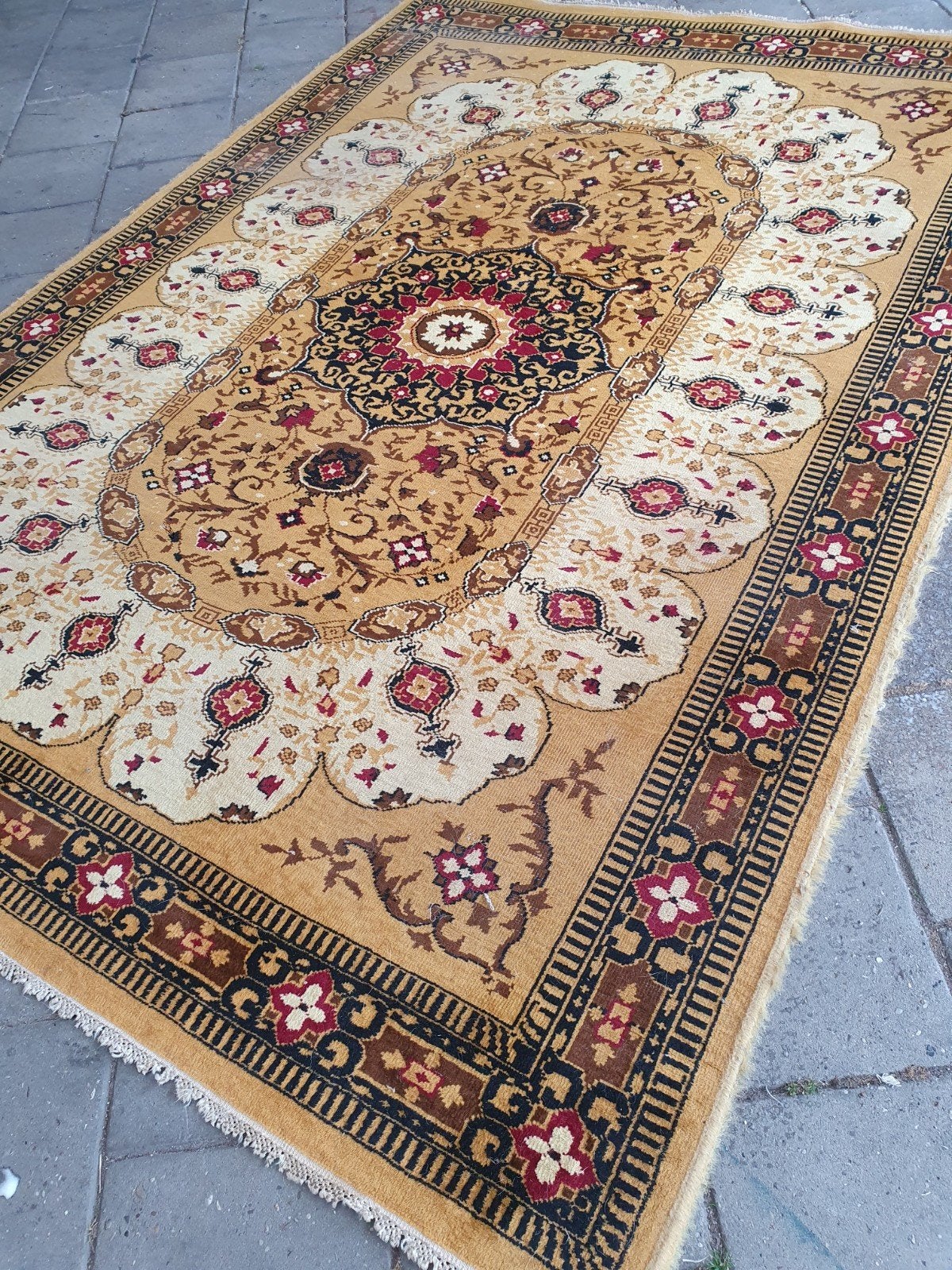 Vintage perzisch tapijt 270x185 cm., Gebruikt, Ophalen of Verzenden, Rechthoekig, 150 tot 200 cm