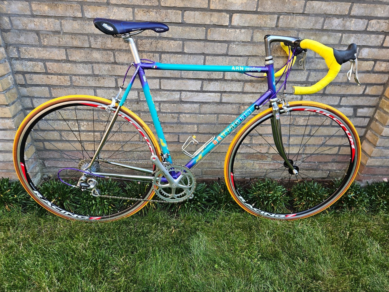 Battaglin racefiets campagnolo, Staal, Velgrem, Zo goed als nieuw, 15 tot 20 versnellingen