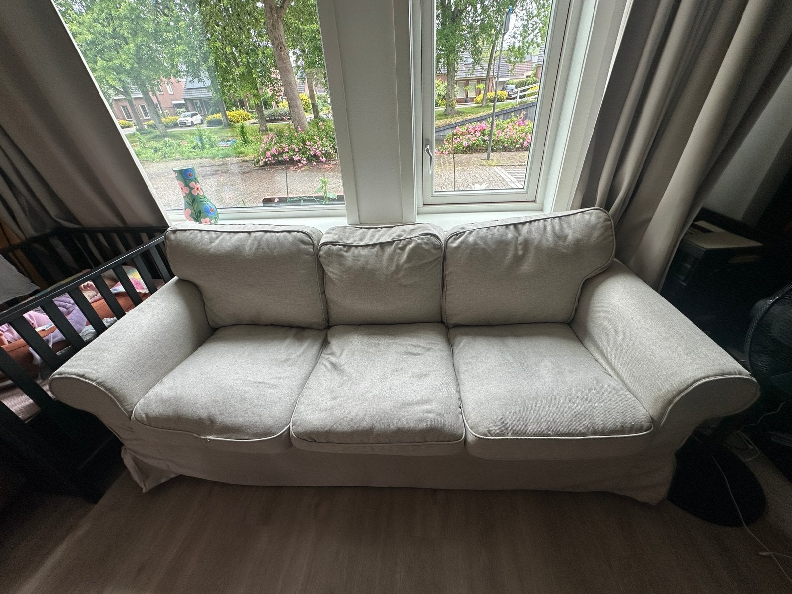 Ektorp 3 zits bank van IKEA, Ophalen, Zo goed als nieuw, 75 tot 100 cm, Stof