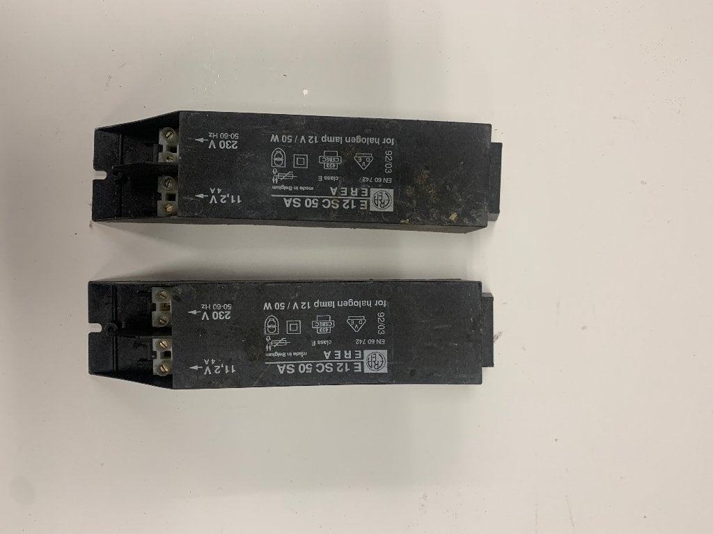 EREA E 12 SC 50 SA transformator 12V halogeenlampen 2 st, Ophalen, Gebruikt