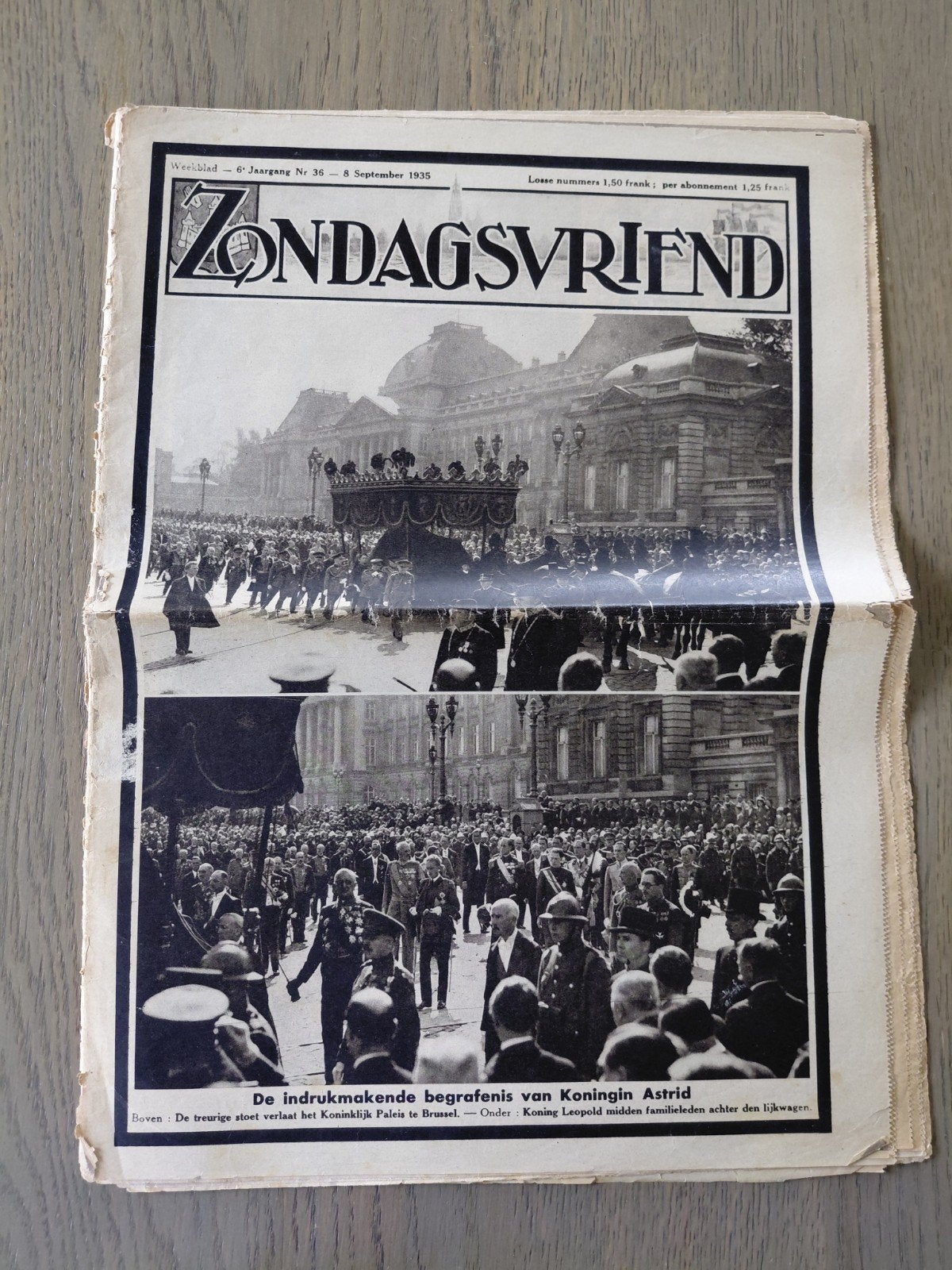 Leven, overlijden en begrafenis van koningin Astrid, Verzamelen, Ophalen of Verzenden, Tijdschrift of Boek