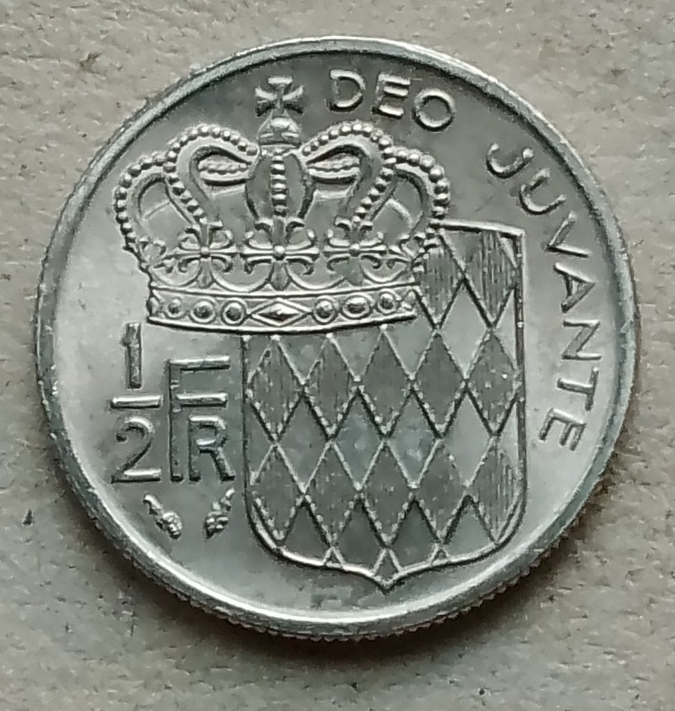 Monaco, 1/2 franc 1982, Ophalen of Verzenden, Overige landen, Losse munt