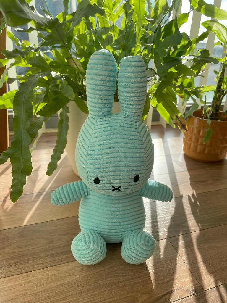 Nijntje Miffy knuffel Corduroy, Blauw, Konijn, Nijntje, Ophalen of Verzenden