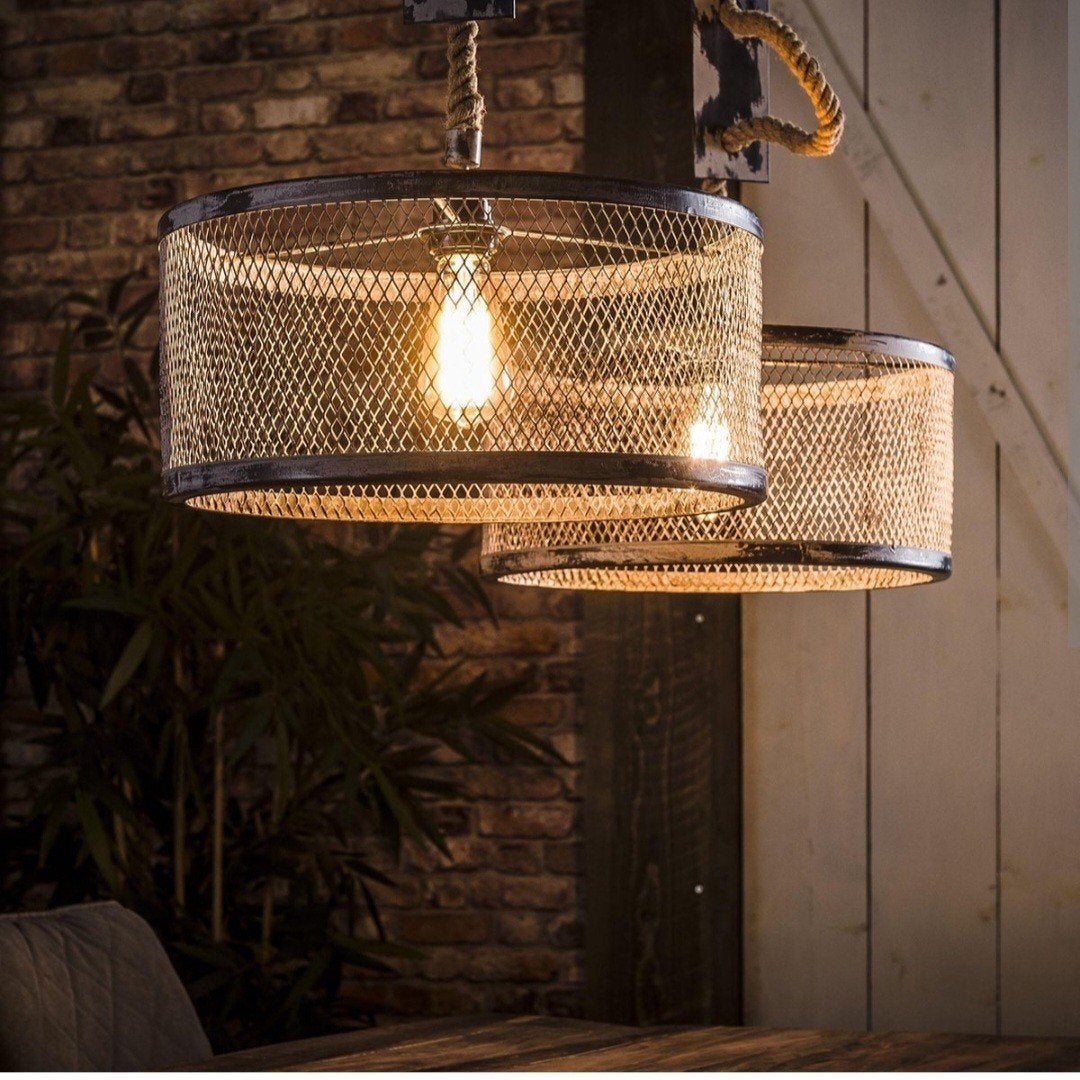 LifestyleFurn Industriële Hanglamp 'Judi' (2x40cm), Ophalen