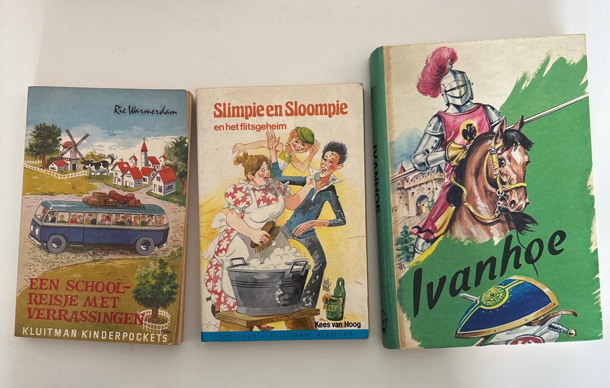 Vintage kinderboeken: Een schoolreisje, Slimpie en Ivanhoe, Boeken, Ophalen, Gelezen, Fictie algemeen