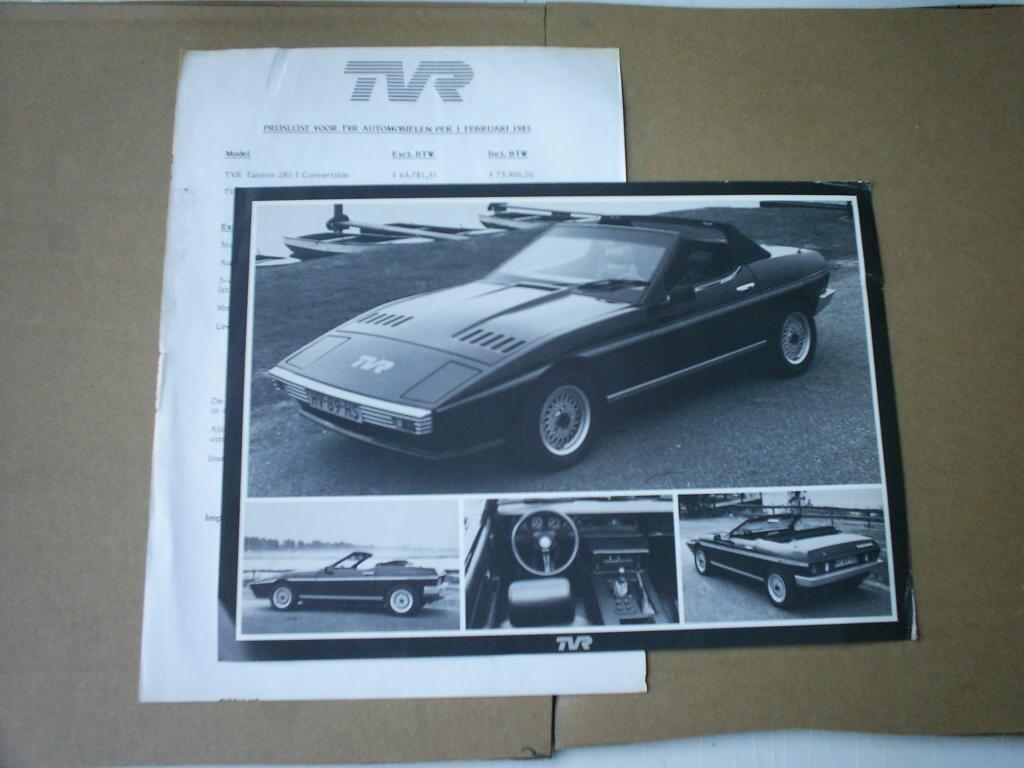 TVR Tasman 350 i Convertible / TVR Tasmin 280 i Convertible, Verzenden, Zo goed als nieuw, Overige merken