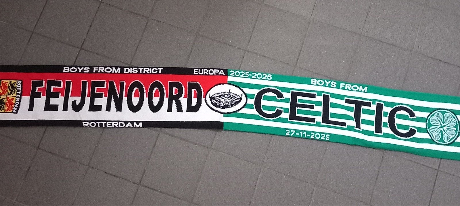 Feyenoord-celtic sjaal, Verzamelen, Ophalen of Verzenden, Nieuw, Feyenoord, Vaantje of Sjaal