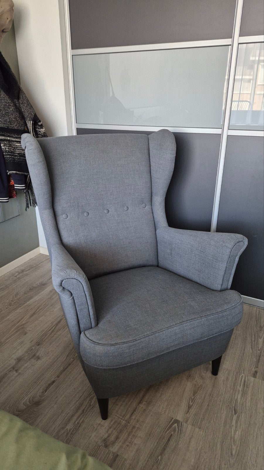 ikea STRANDMON Grijze stoel, Ophalen, Modern, Klassiek, 75 tot 100 cm, Zo goed als nieuw