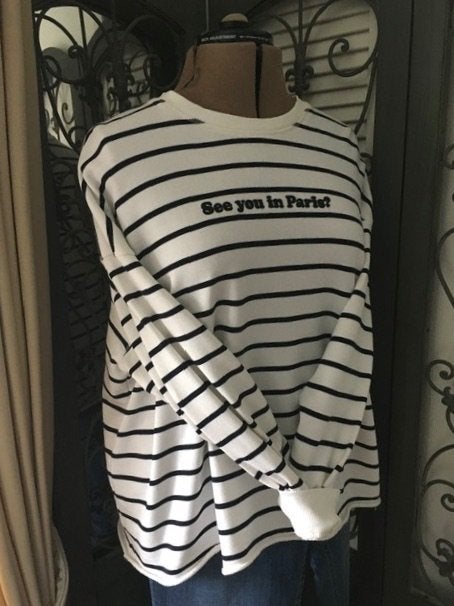 SMITH&SOUL' MARINE-OFF WHITE GESTREEPTE SWEATER MAAT L NIEUW, Kleding | Dames, Maat 42/44 (L), Nieuw, SMITH & SOUL, Meerkleurig