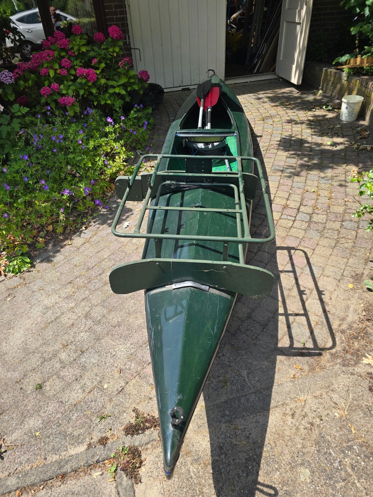 2 persoons polyester kano lengte 5 mtr., Watersport en Boten, Kano's, Eén persoon, Ophalen of Verzenden