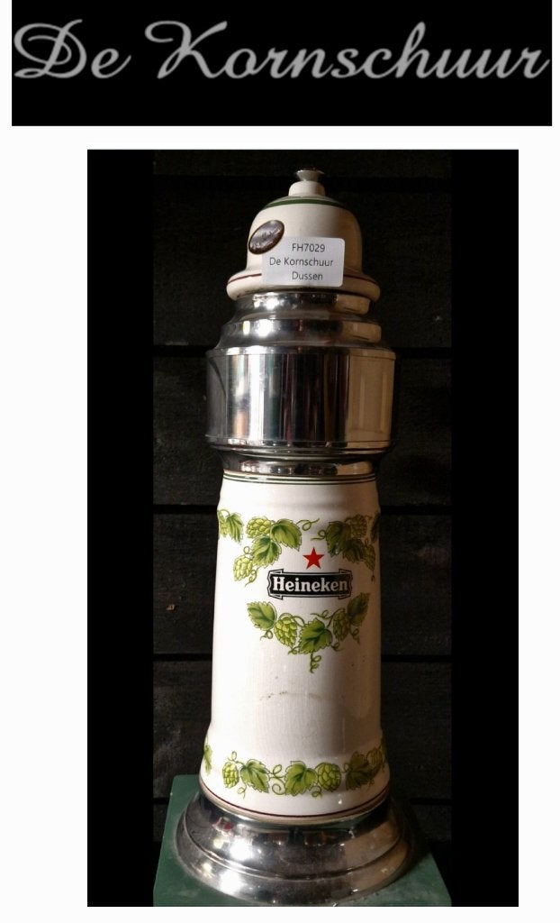 Heineken Bier tap porselein (FH7029), Ophalen, Gebruikt, Glas of Glazen, Heineken