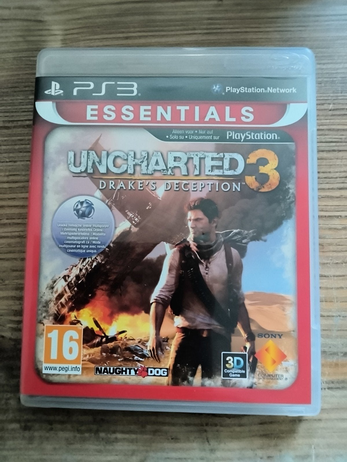 Uncharted 3: Drake's Deception PS3 Essentials, Avontuur en Actie, Online, Gebruikt, 1 speler