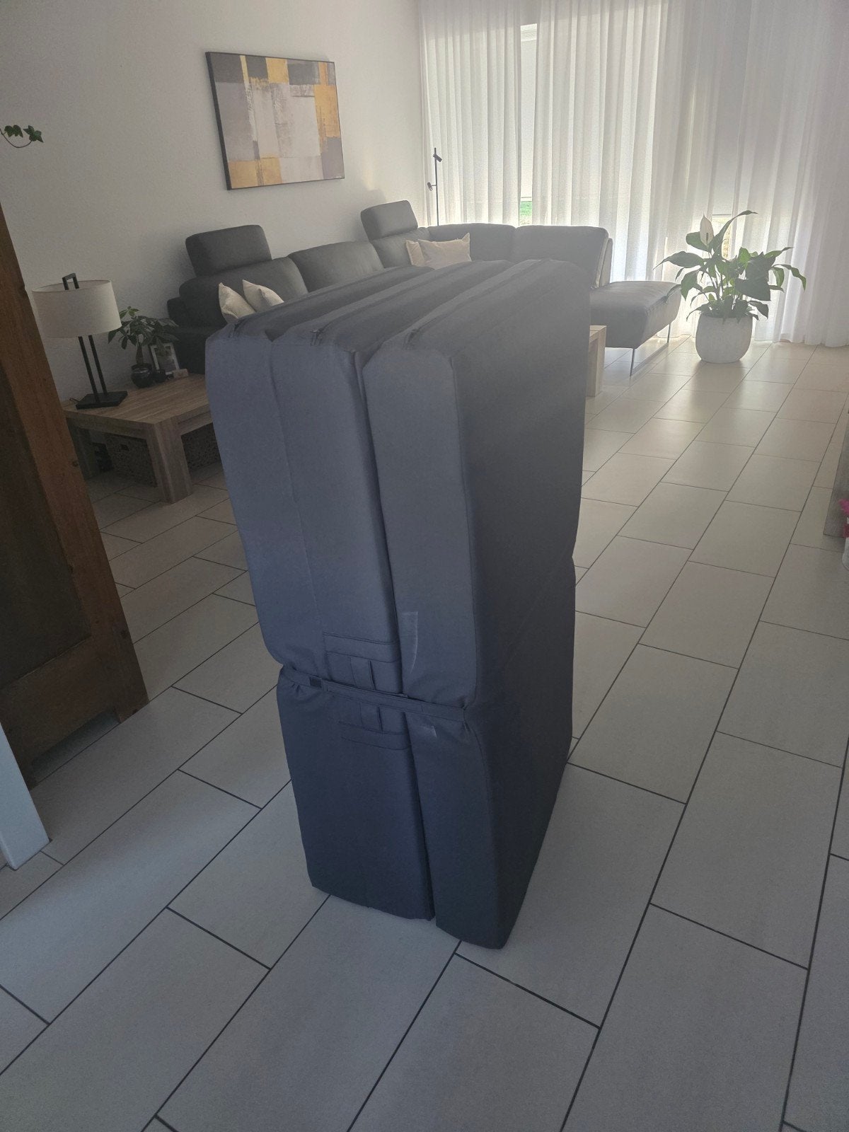 POKAR Opvouwbaar Matras 3-delig - Donkerblauw, Caravans en Kamperen, Luchtbedden, Ophalen of Verzenden, Nieuw, 2-persoons