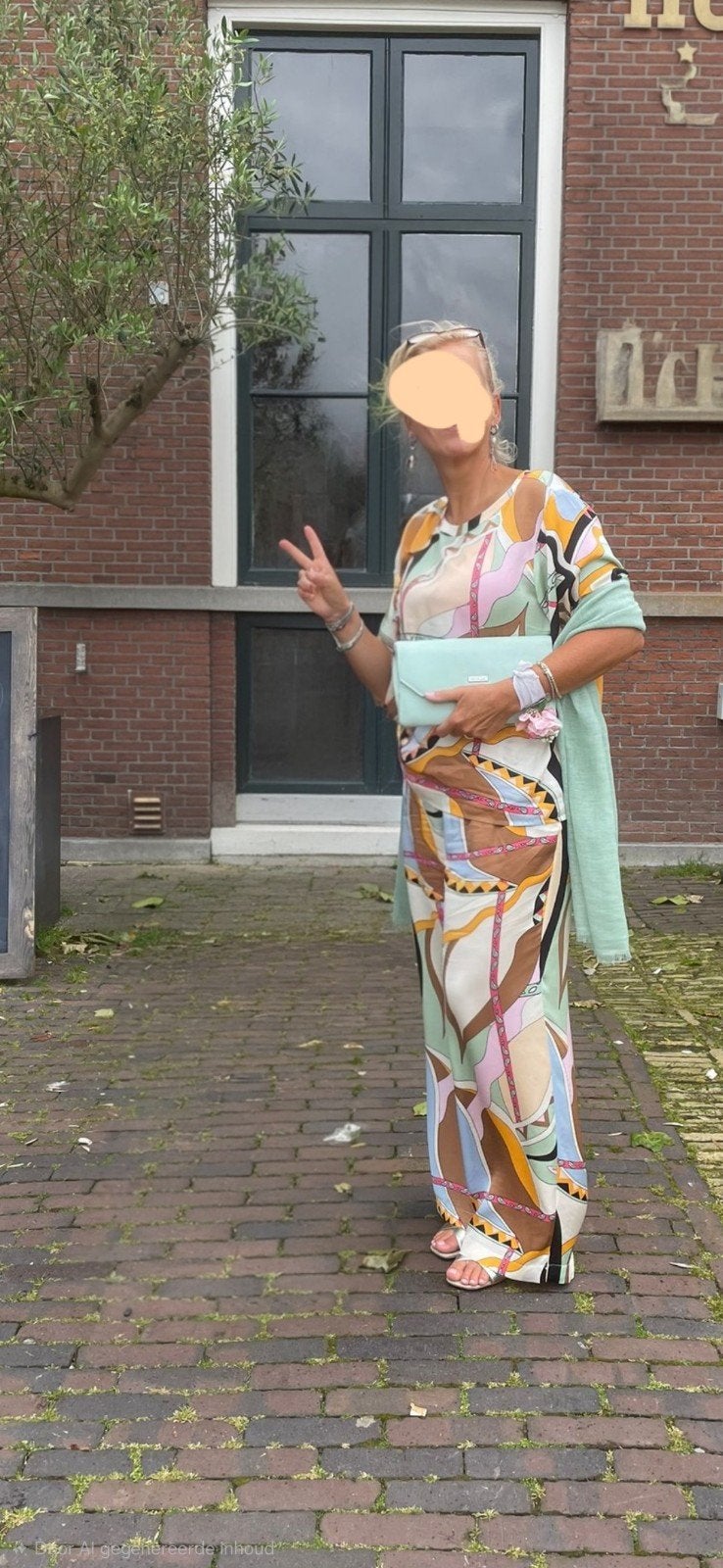 Feestelijke set van het merk Mos Mosh- maat M, Kleding | Dames, Maat 38/40 (M), Beige, Ophalen of Verzenden, Zo goed als nieuw