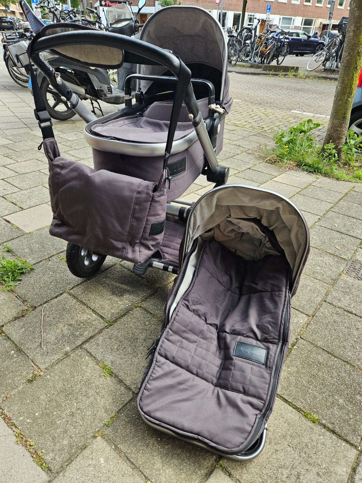 Joolz Day kinderwagen met reiswieg en zitje, Kinderen en Baby's, Kinderwagens en Combinaties, Gebruikt, Combiwagen, Verstelbare duwstang