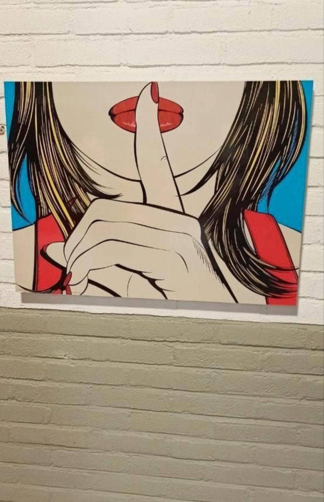 Vintage IKEA Pop Art poster, Sssshhh, Deborah Azzopardi, Ophalen