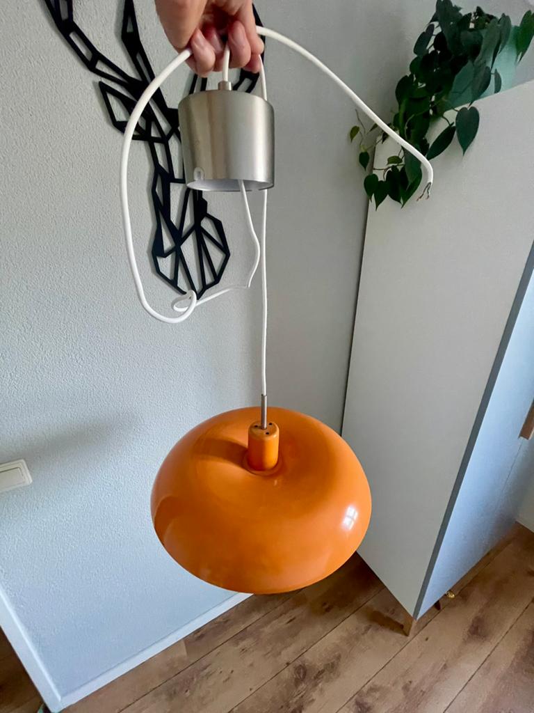 Piet Hein RA Hanglamp for Lyfa 1960s Oranje, Huis en Inrichting, Overige materialen, Gebruikt, Ophalen of Verzenden, Minder dan 50 cm