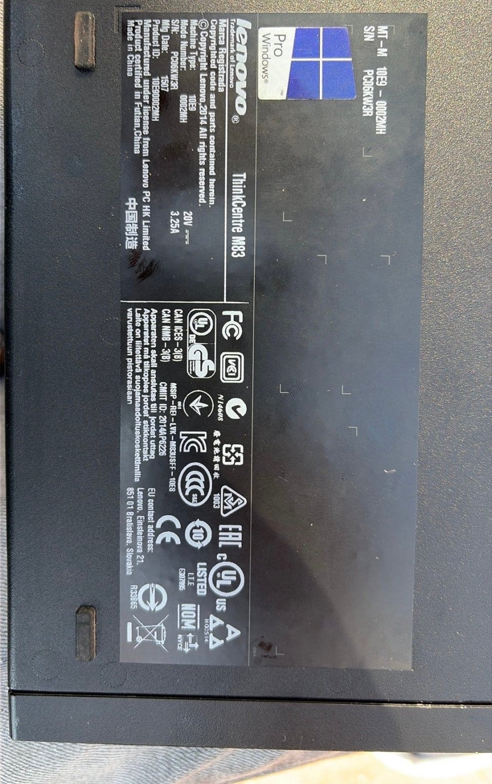 Lenovo Thinkcentre M83, Computers en Software, Ophalen of Verzenden, Zo goed als nieuw, SSD