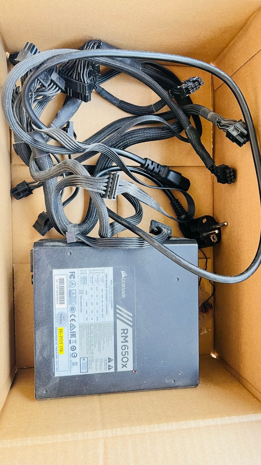 Corsair RM650x 650W 80 Plus Gold Volledig Modulaire Voeding, Computers en Software, Ophalen, Gebruikt