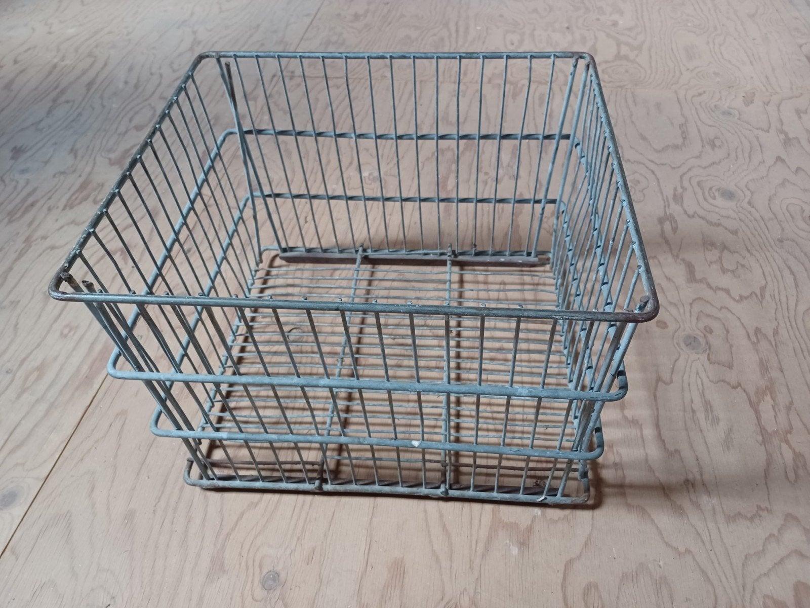 ❤️ Vintage zinken mand stoer 48x41x35 cm, Ophalen, Gebruikt, Mand, Metaal