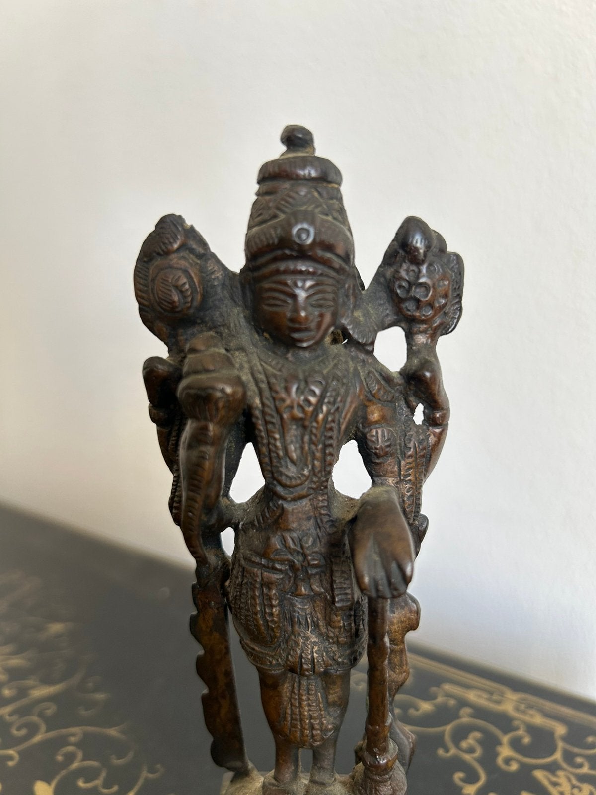 Bronzen beeldje van Vishnu, Antiek en Kunst, Ophalen of Verzenden