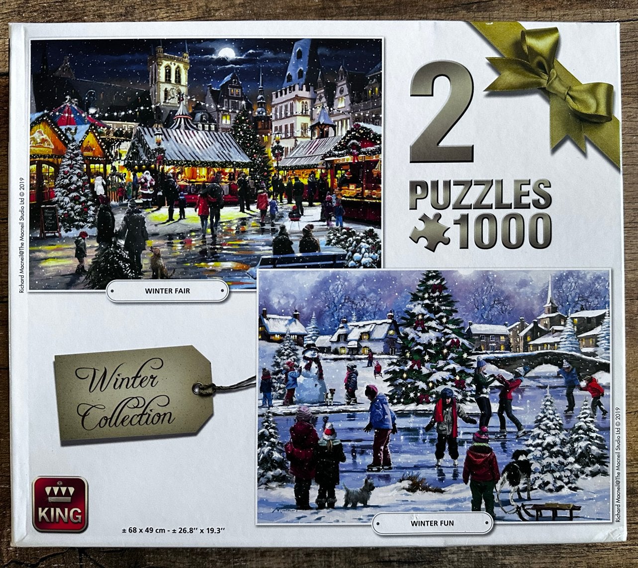 King Winter Collection 2x1000 stukjes legpuzzel, Ophalen, 500 t/m 1500 stukjes, Nieuw, Legpuzzel