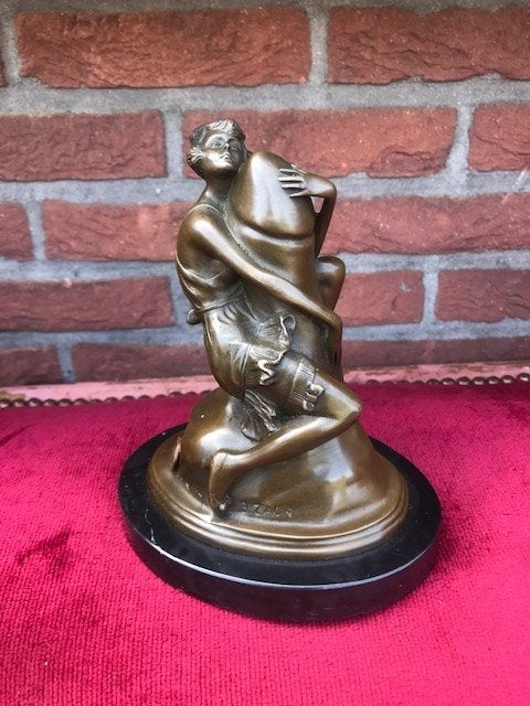 leuk bronzen beeld, erotica met humor, Ophalen of Verzenden, Brons