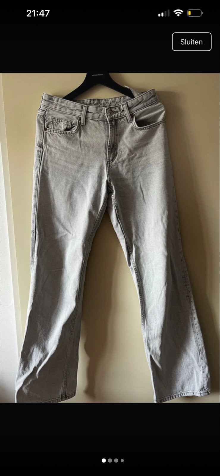 Zara grijze jeans, maat 38, Verzenden, Zo goed als nieuw, Grijs, W30 - W32 (confectie 38/40)