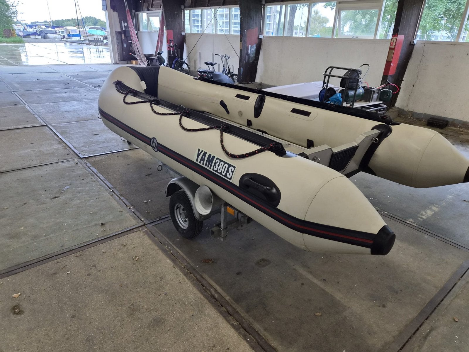 Yam 380 S rubberboot, Ophalen, Gebruikt, Aluminium, Yam